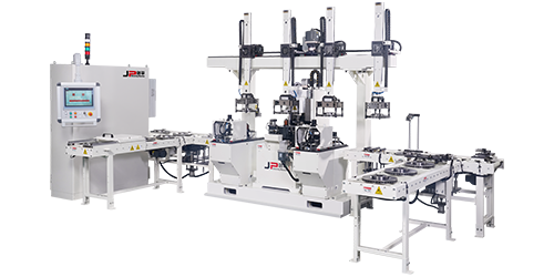 全自動(dòng)剎車(chē)盤(pán)平衡機(jī)五工位流水線