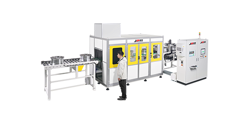 全自動輪轂平衡端徑跳打標(biāo)檢測線